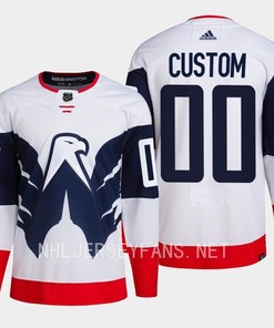 Washington Capitals Custom 00 2023 Jersey Stadium White Primegreen - Robokeg