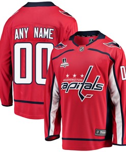 Washington Capitals Custom Home 2022 Stanley Cup Playoffs Breakaway Men Jersey - Red - Robokeg
