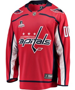 Washington Capitals Custom Home 2022 Stanley Cup Playoffs Breakaway Men Jersey - Red - Robokeg