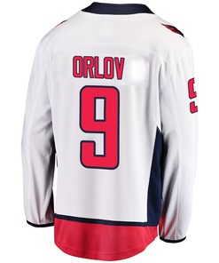 Washington Capitals Dmitry Orlov 9 Away 2022 Stanley Cup Playoffs Breakaway Men Jersey - White - Robokeg