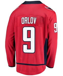 Washington Capitals Dmitry Orlov 9 Home 2022 Stanley Cup Playoffs Breakaway Men Jersey - Red - Robokeg