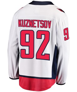 Washington Capitals Evgeny Kuznetsov 92 Away 2022 Stanley Cup Playoffs Breakaway Men Jersey - White - Robokeg
