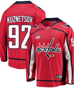 Washington Capitals Evgeny Kuznetsov 92 Home 2022 Stanley Cup Playoffs Breakaway Men Jersey - Red - Robokeg