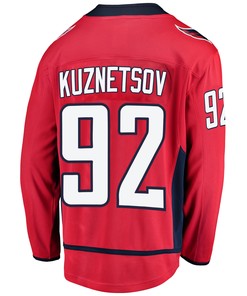Washington Capitals Evgeny Kuznetsov 92 Home 2022 Stanley Cup Playoffs Breakaway Men Jersey - Red - Robokeg