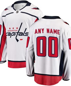 Washington Capitals Fanatics Branded Away Breakaway Custom Jersey - White Custom Jerseys Nhl - Robokeg