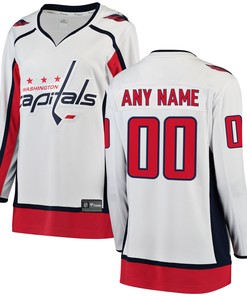 Washington Capitals Fanatics Branded Womens Away Breakaway Custom Jersey - White Custom Jerseys Nhl - Robokeg