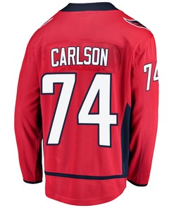 Washington Capitals John Carlson 74 Home 2022 Stanley Cup Playoffs Breakaway Men Jersey - Red - Robokeg
