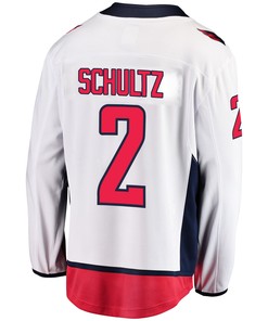 Washington Capitals Justin Schultz 2 Away 2022 Stanley Cup Playoffs Breakaway Men Jersey - White - Robokeg