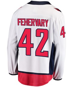 Washington Capitals Martin Fehervary 42 Away 2022 Stanley Cup Playoffs Breakaway Men Jersey - White - Robokeg