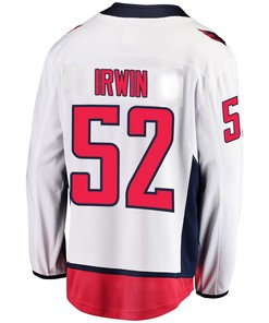 Washington Capitals Matt Irwin 52 Away 2022 Stanley Cup Playoffs Breakaway Men Jersey - White - Robokeg