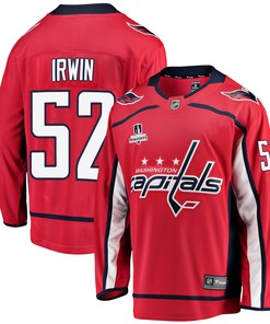 Washington Capitals Matt Irwin 52 Home 2022 Stanley Cup Playoffs Breakaway Men Jersey - Red - Robokeg