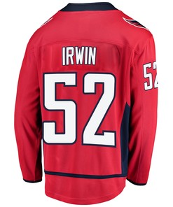 Washington Capitals Matt Irwin 52 Home 2022 Stanley Cup Playoffs Breakaway Men Jersey - Red - Robokeg