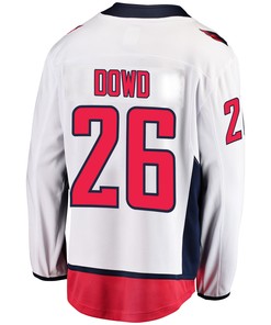 Washington Capitals Nic Dowd 26 Away 2022 Stanley Cup Playoffs Breakaway Men Jersey - White - Robokeg