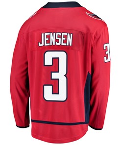 Washington Capitals Nick Jensen 3 Home 2022 Stanley Cup Playoffs Breakaway Men Jersey - Red - Robokeg