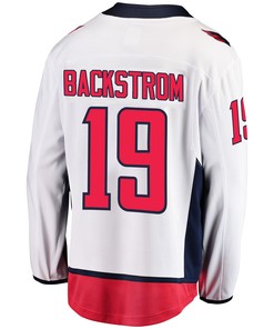 Washington Capitals Nicklas Backstrom 19 Away 2022 Stanley Cup Playoffs Breakaway Men Jersey - White - Robokeg
