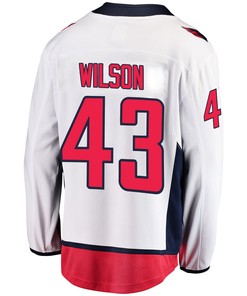Washington Capitals Tom Wilson 43 Away 2022 Stanley Cup Playoffs Breakaway Men Jersey - White - Robokeg