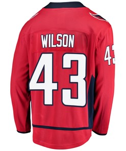 Washington Capitals Tom Wilson 43 Home 2022 Stanley Cup Playoffs Breakaway Men Jersey - Red - Robokeg