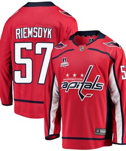 Washington Capitals Trevor van Riemsdyk 57 Home 2022 Stanley Cup Playoffs Breakaway Men Jersey - Red - Robokeg