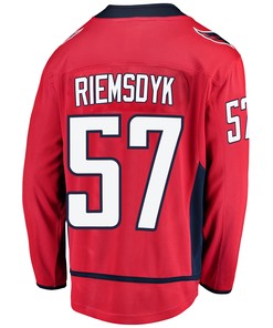 Washington Capitals Trevor van Riemsdyk 57 Home 2022 Stanley Cup Playoffs Breakaway Men Jersey - Red - Robokeg