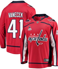 Washington Capitals Vitek Vanecek 41 Home 2022 Stanley Cup Playoffs Breakaway Men Jersey - Red - Robokeg