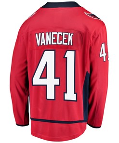 Washington Capitals Vitek Vanecek 41 Home 2022 Stanley Cup Playoffs Breakaway Men Jersey - Red - Robokeg