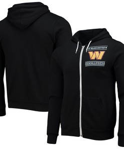 Washington Commanders Nfl X Darius Rucker Collection By Sponge Fleece Full-zip Hoodie - Black - Robokeg