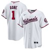 Washington Nationals #1 Mackenzie Gore Home Replica Jersey - White - Robokeg