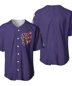 Washington Nationals 2020 Mlb Blue Us Flag Jersey Inspired Baseball Jersey - Robokeg