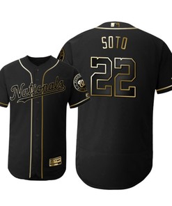 Washington Nationals #22 Juan Soto Mlb 2019 Golden Brandedition Black Jersey Gift For Nationals Fans - Robokeg