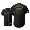 Washington Nationals #37 Stephen Strasburg Mlb 2019 Golden Brandedition Black Jersey Gift For Nationals Fans - Robokeg