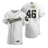 Washington Nationals #46 Patrick Corbin Mlb Golden Brandedition White Jersey Gift For Nationals Fans - Robokeg