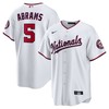 Washington Nationals #5 Cj Abrams Home Replica Jersey - White - Robokeg