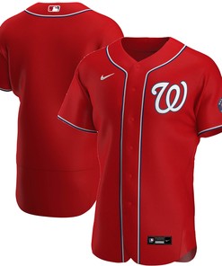 Washington Nationals Alternate Authentic Team Jersey - Red Mlb - Robokeg