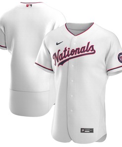Washington Nationals Alternate Authentic Team Jersey White Mlb - Robokeg