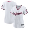 Washington Nationals Womens Home Blank Replica Jersey - White Mlb - Robokeg