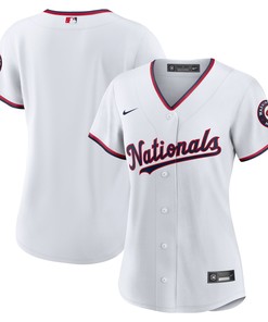 Washington Nationals Womens Home Blank Replica Jersey - White Mlb - Robokeg