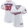 Washington Nationals Womens Replica Custom Jersey - White Custom Jerseys Mlb - Robokeg