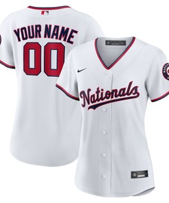 Washington Nationals Womens Replica Custom Jersey - White Custom Jerseys Mlb - Robokeg