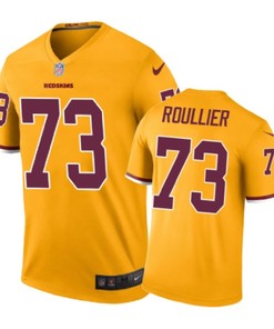 Washington Redskins #73 Chase Roullier Nike Color Rush Gold Jersey - Robokeg