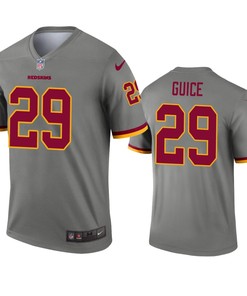 Washington Redskins Derrius Guice Gray Inverted Legend Jersey - Robokeg