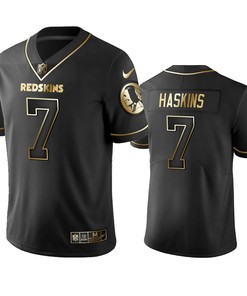 Washington Redskins Dwayne Haskins Black 2019 Vapor Limited Golden Edition Jersey - Robokeg