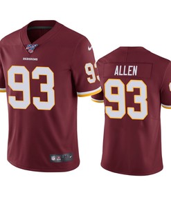 Washington Redskins Jonathan Allen Burgundy 100th Season Vapor Limited Jersey - Robokeg