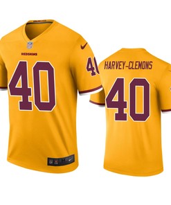 Washington Redskins Josh Harvey-clemons Gold Color Rush Legend Jersey - Robokeg