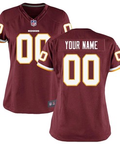 Washington Redskins Nike Womens Custom Game Jersey - Burgundy - Robokeg