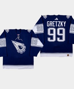 Wayne Gretzky 99 Edmonton Oilers 2022-23 Reverse Retro 2.0 Navy Jersey - Robokeg