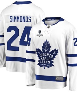 Wayne Simmonds 24 Toronto Maple Leafs Stanley Cup 2023 Playoffs Patch Away Breakaway Men Jersey - White - Robokeg
