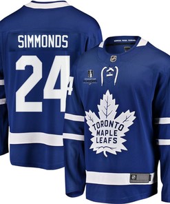 Wayne Simmonds 24 Toronto Maple Leafs Stanley Cup 2023 Playoffs Patch Home Breakaway Men Jersey - Blue - Robokeg