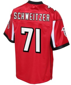 Wes Schweitzer Atlanta Falcons Nfl Pro Line Player Jersey - Red - Robokeg