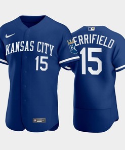Whit Merrifield 15 Kansas City Royals 2022-23 Blue Men's Jersey - Robokeg