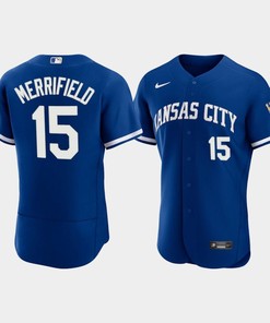 Whit Merrifield 15 Kansas City Royals Men's 2022-23 Alternate Jersey - Royal Jersey - Robokeg